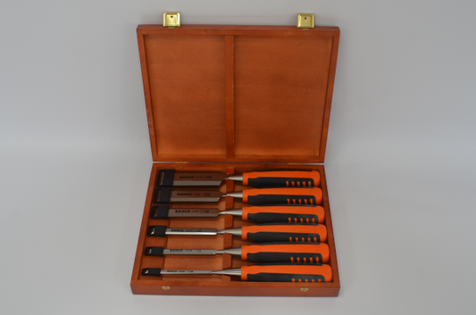 Bahco 6 Piece Chisel set in a Wooden Box